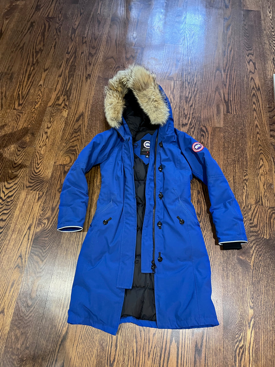 Youth Canada Goose Brittania Parka in Pacific Blue, Size M (10-12)-  (*Retail $850)