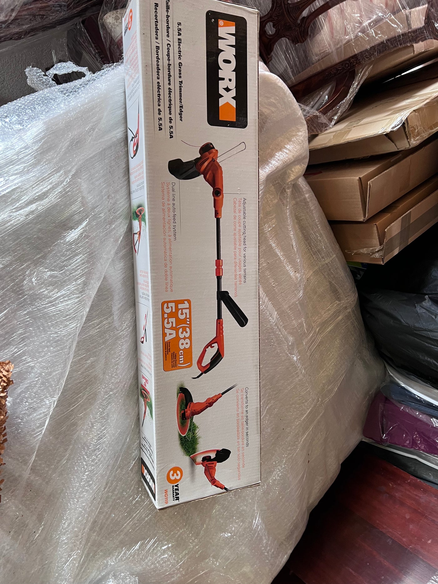 BRAND NEW WORX WG119 5.5A Electric String Grass Trimmer Edger 15