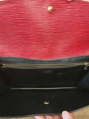 Louis Vuitton Epi Montaigne Red Clutch Bag