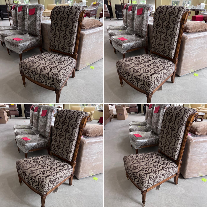 4 Henredon 'Upholstery Collection' Accent Chairs on Casters (*4 Available- Priced Individually)