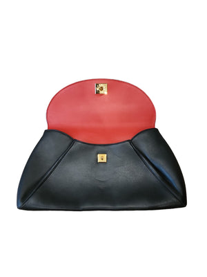 Cartier Panthere Clutch Bag in Black and Red Leather