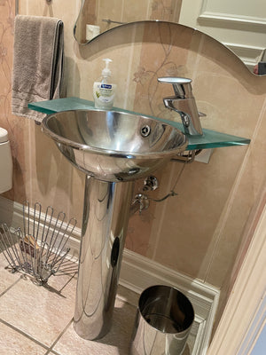 Stainless Steel Pedestal Sink