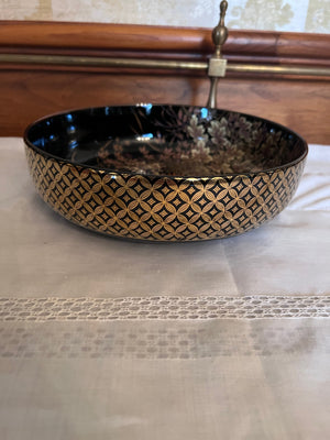 Black & Gold Oriental Bowl