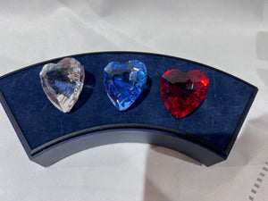 Swarovski Crystal SCS Member Renewal 1996, 1997, 1998 Hearts