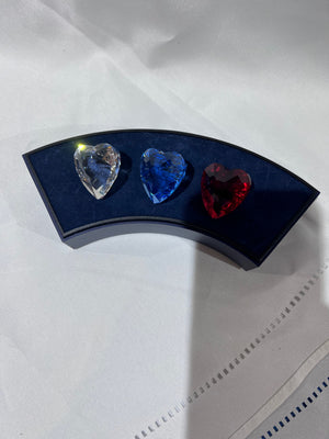 Swarovski Crystal SCS Member Renewal 1996, 1997, 1998 Hearts