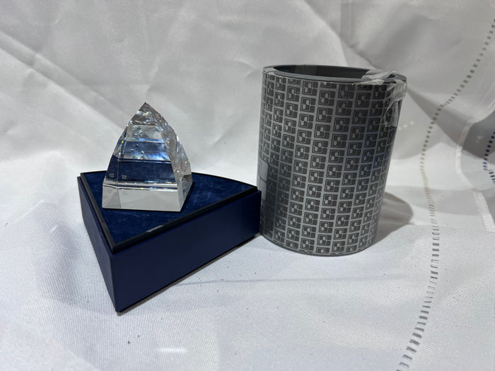 Swarovski Crystal 7450 NR 040 000 Pyramid Paperweight, 2.75" high