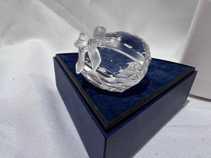 Swarovski Crystal Heart Paperweight with Bow