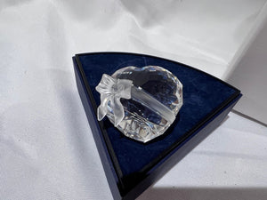 Swarovski Crystal Heart Paperweight with Bow