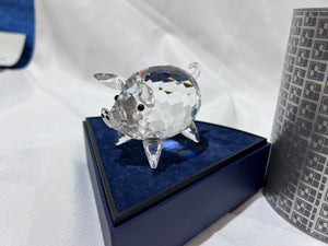 Swarovski Crystal 7638 065 Large Pig w/ Crystal Tail, 3" wide