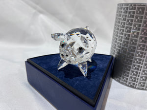 Swarovski Crystal 7638 065 Large Pig w/ Crystal Tail, 3" wide