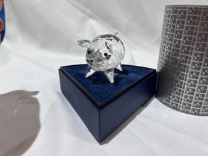 Swarovski Crystal 7638 065 Large Pig w/ Crystal Tail, 3" wide