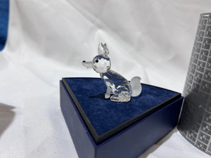 Swarovski Crystal 7629 070 Fox Sitting, 2" wide