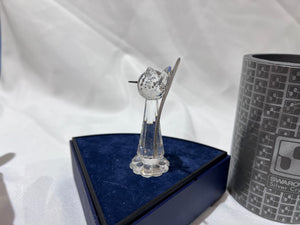 Swarovski Crystal 7634 070 Large Cat w/ Metal Tail, 3" high