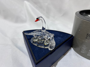 Swarovski Crystal 243373 Swan Family, 2.5" high