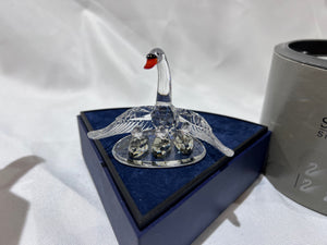 Swarovski Crystal 243373 Swan Family, 2.5" high