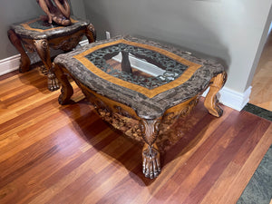 Michael Amini Signature Series by AICO 'Eden' Marble/Glass Coffee Table