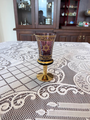 Murano Glass Made in Italy Kiddush Cup- 6"h