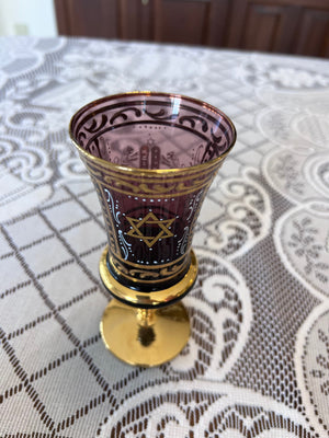 Murano Glass Made in Italy Kiddush Cup- 6"h