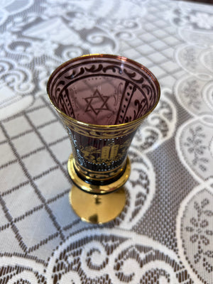 Murano Glass Made in Italy Kiddush Cup- 6"h