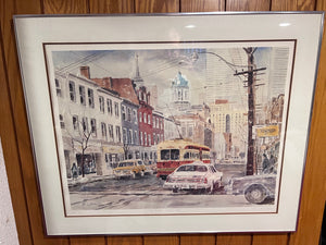 Basil Liaskas Limited Edition Signed Print- "King St East, Toronto 1981"