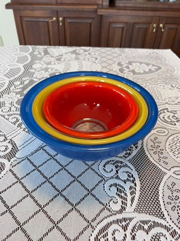 Blue pyrex nesting bowls hotsell