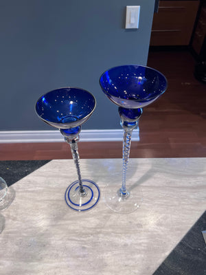 Pair of Krosno Josefina Poland Candle Holders