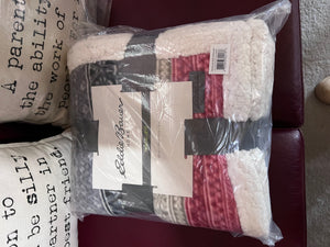 2 Accent Pillows + BRAND NEW Eddie Bauer Throw