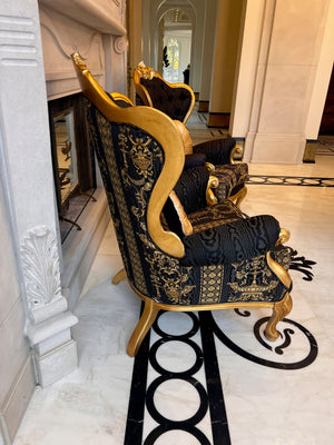 Pair of 'FDesign Italia' Baroque Style Armchairs (*retail $10,000)