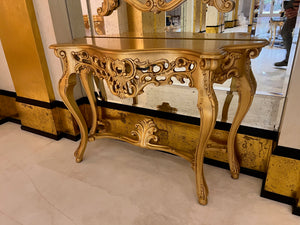 Casa Padrino Luxury Baroque Gold Console Table with Mirror (*retail $7,500) # 1