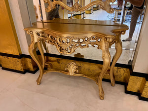 Casa Padrino Luxury Baroque Gold Console Table with Mirror (*retail $7,500) # 1