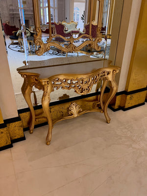 Casa Padrino Luxury Baroque Gold Console Table with Mirror (*retail $7,500) # 1