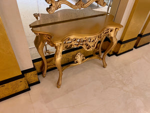 Casa Padrino Luxury Baroque Gold Console Table with Mirror (*retail $7,500) # 1