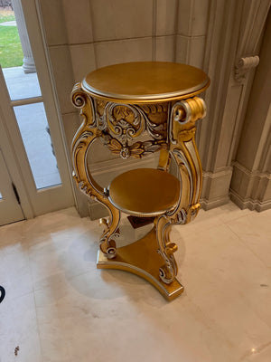 'Scappini & C' Classic Furniture Large Gold Pedestal (*2 available- sold individually- select quantity)