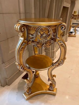 'Scappini & C' Classic Furniture Large Gold Pedestal (*2 available- sold individually- select quantity)