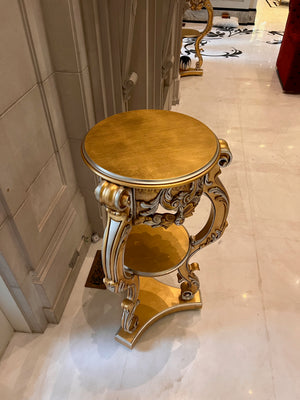 'Scappini & C' Classic Furniture Large Gold Pedestal (*2 available- sold individually- select quantity)