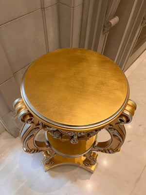 'Scappini & C' Classic Furniture Large Gold Pedestal (*2 available- sold individually- select quantity)