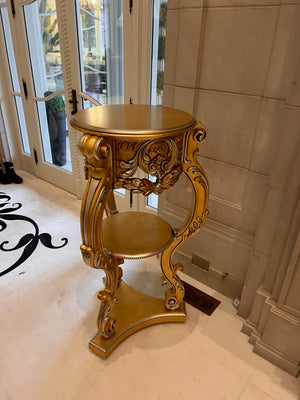 'Scappini & C' Classic Furniture Large Gold Pedestal (*2 available- sold individually- select quantity)