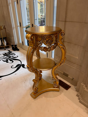 'Scappini & C' Classic Furniture Large Gold Pedestal (*2 available- sold individually- select quantity)