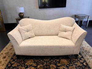 Beige/Cream Curved Back Sofa (*2 available- sold individually- select quantity)