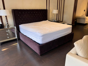 King Deep Purple Tufted Bed Frame