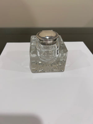 Crystal Inkwell with Sterling Silver Lid