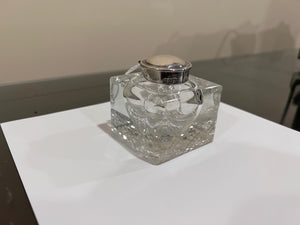 Crystal Inkwell with Sterling Silver Lid