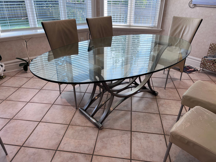 Oval Glass Kitchen Table