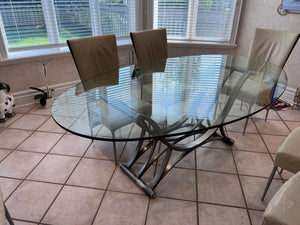 Oval Glass Kitchen Table