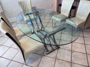 Oval Glass Kitchen Table