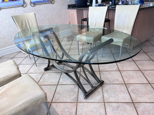 Oval Glass Kitchen Table