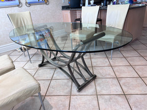 Oval Glass Kitchen Table