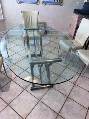 Oval Glass Kitchen Table