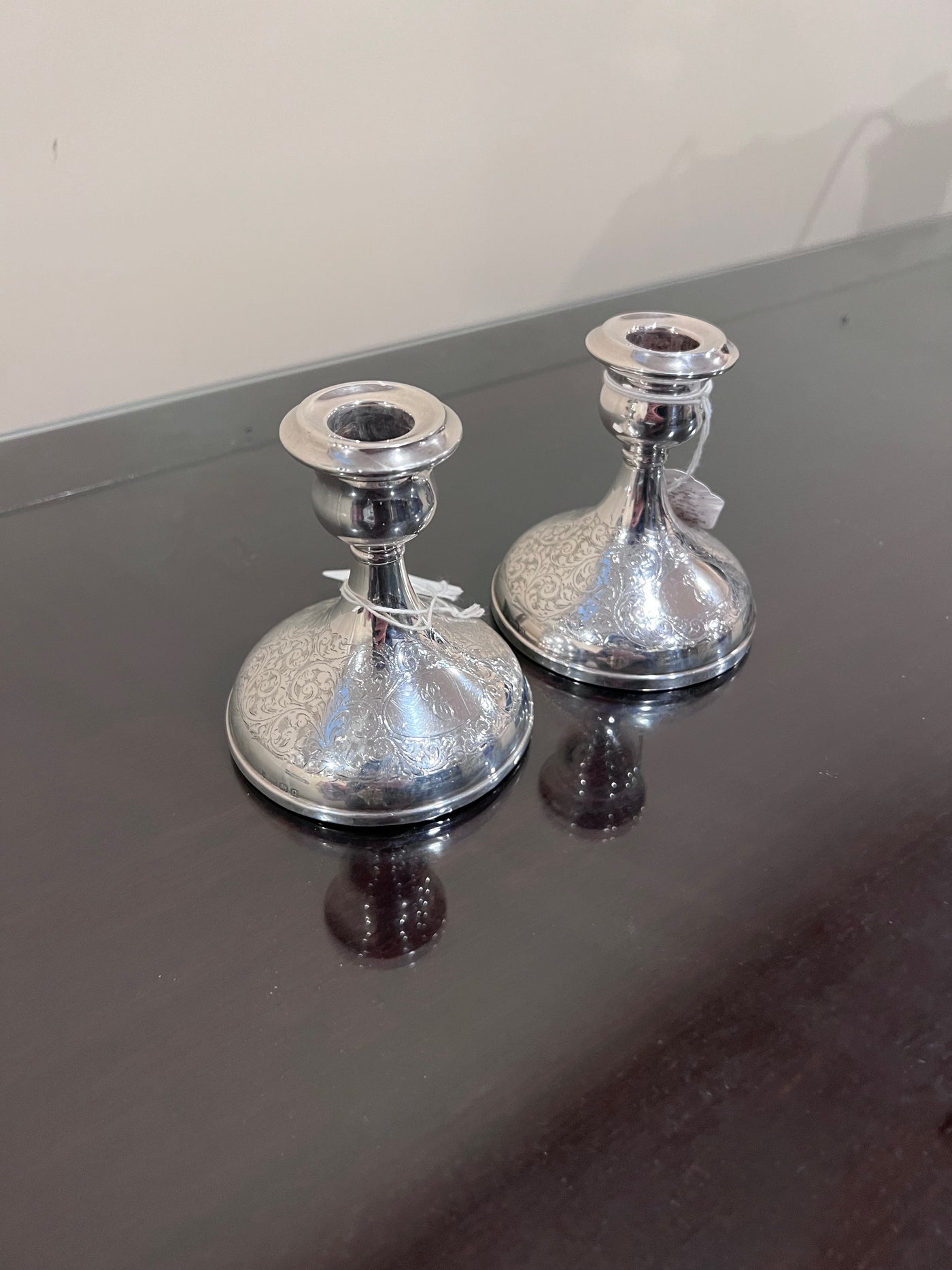 Pair of Twisted Brass Candlesticks, 8