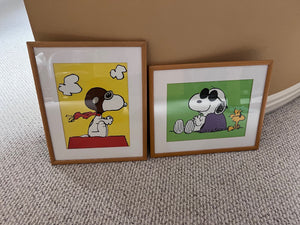 2 Framed Peanuts Prints